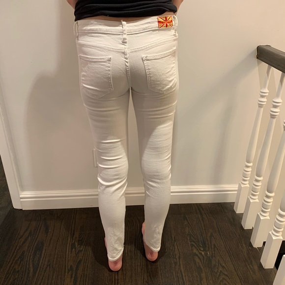 Machine Jeans Machine White Skinny Ripped Jeans Poshmark